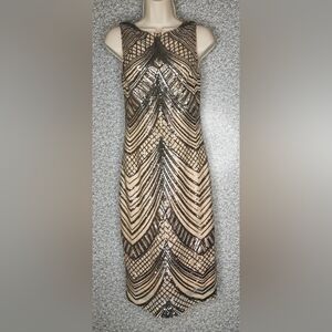NWT, Vince Camuto Sequin Overlay  Dress, Sz 0, Party, Prom, Cocktail, Formal
